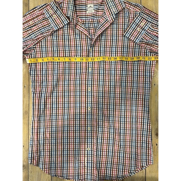 Peter Millar Crown Men's M Seaside Finish Plaid Button Down 100% Cotton - Picture 6 of 9